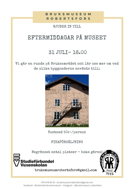 Guidning kring husen på Bruket