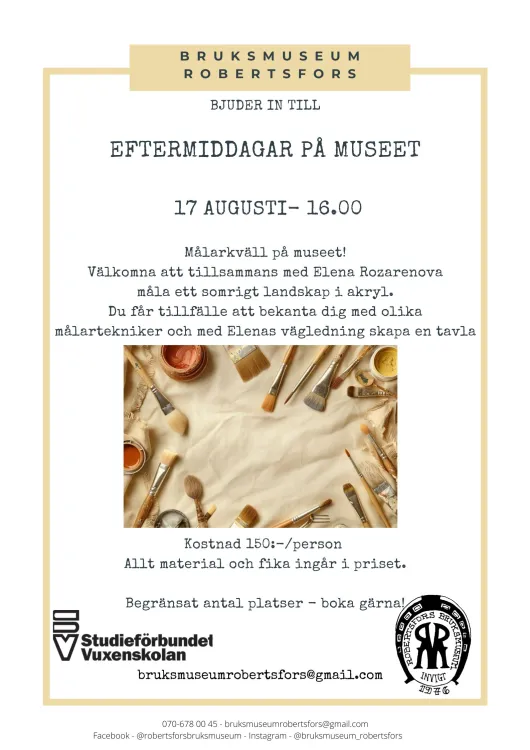 Målarkväll på museet