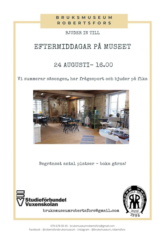 Säsongsavslutning på museet